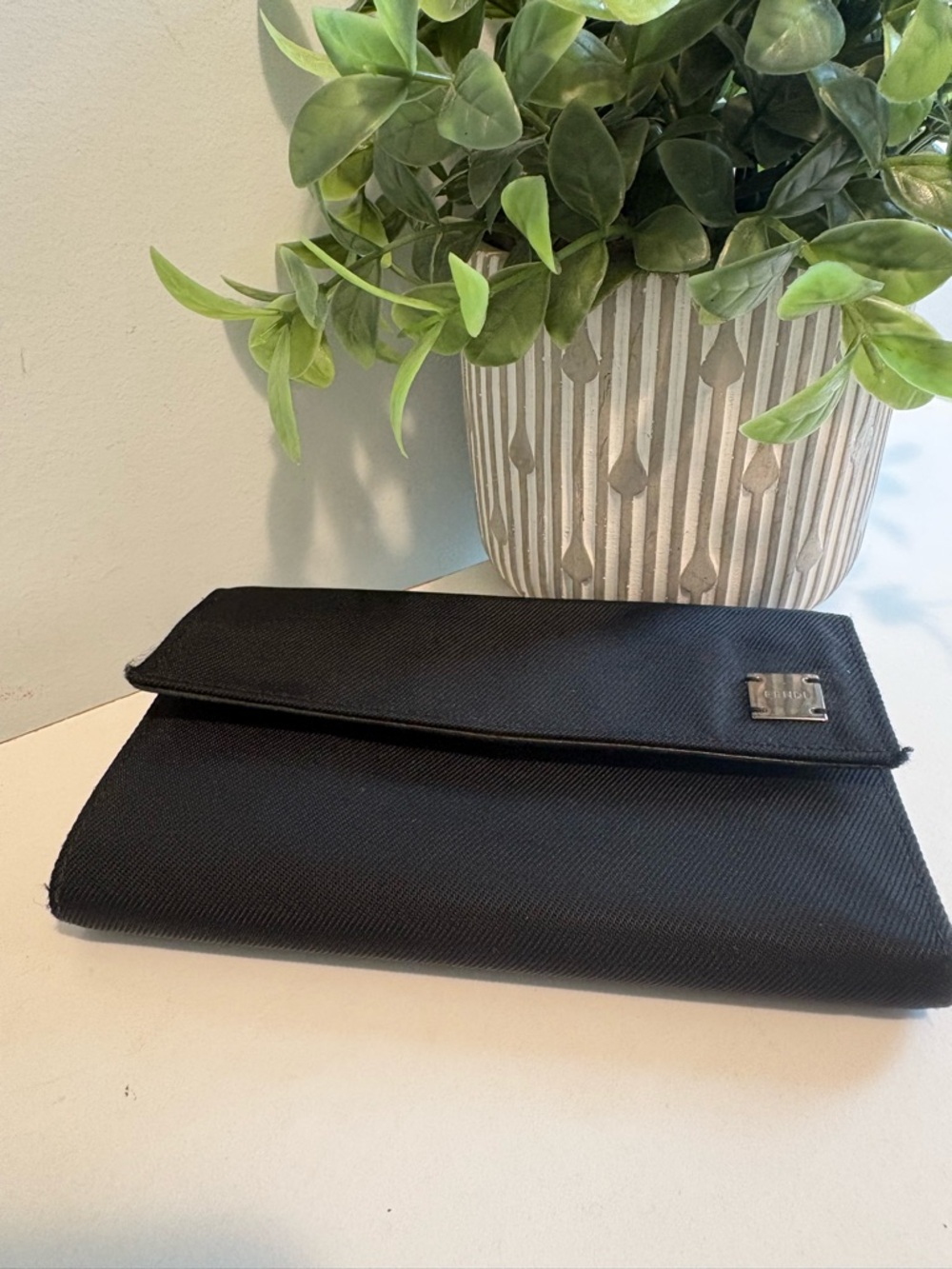 Fendi Nylon and Leather Trifold Wallet - Picture 10 of 11
